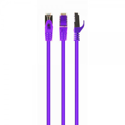 Патч-корд 10м S/FTP Cat 6A CU LSZH violet Cablexpert (PP6A-LSZHCU-V-10M)
