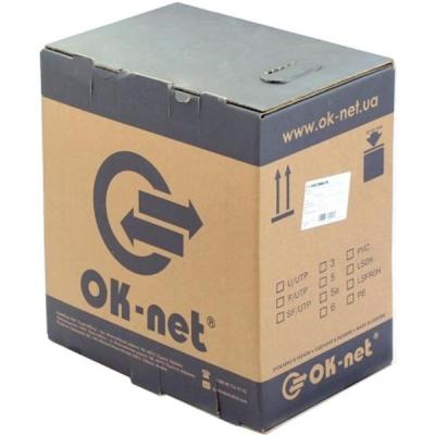 Кабель мережевий OK-Net FTP cat.6 305м (F/UTP-cat.6) (КПВЭ-ВП (250) 4*2*0,54)