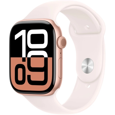 Смарт-годинник Apple Watch Series 10 GPS 46mm Rose Gold Aluminium Case with Light Blush Sport Band - S/M (MWWT3QH/A)