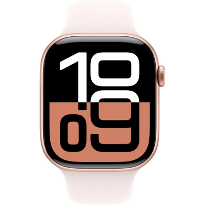 Смарт-годинник Apple Watch Series 10 GPS 46mm Rose Gold Aluminium Case with Light Blush Sport Band - S/M (MWWT3QH/A)