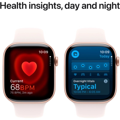 Смарт-годинник Apple Watch Series 10 GPS 46mm Rose Gold Aluminium Case with Light Blush Sport Band - S/M (MWWT3QH/A)