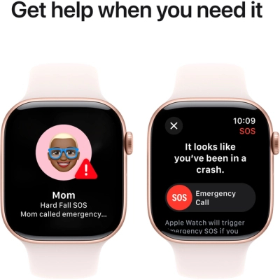 Смарт-годинник Apple Watch Series 10 GPS 46mm Rose Gold Aluminium Case with Light Blush Sport Band - S/M (MWWT3QH/A)