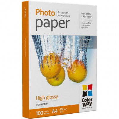 Папір ColorWay A4 230г Glossy 100ст. (PG230100A4)