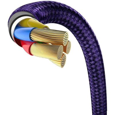 Дата кабель USB 3.1 AM to Lightning 1.0m CAL7C 1.5A 90 Purple Baseus (CAL7C-A05)