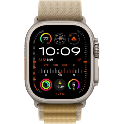 Смарт-годинник Apple Watch Ultra 2 2024 GPS + Cellular 49mm Natural Titanium Case with Tan Alpine Loop - Medium (MX4F3UL/A)