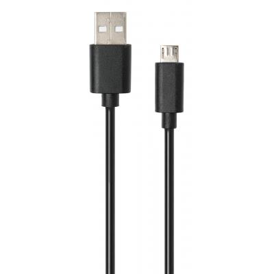 Дата кабель USB 2.0 AM to Micro 5P 1.8m Spring black Vinga (VCPDCMS1.8BK)