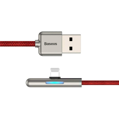 Дата кабель USB 3.1 AM to Lightning 2.0m CAL7C 1.5A 90 Red Baseus (CAL7C-B09)