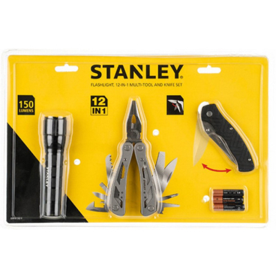 Мультитул Stanley MULTI-TOOL 12 in 1 + складаний ніж + ліхтарик (STHT81502-0)