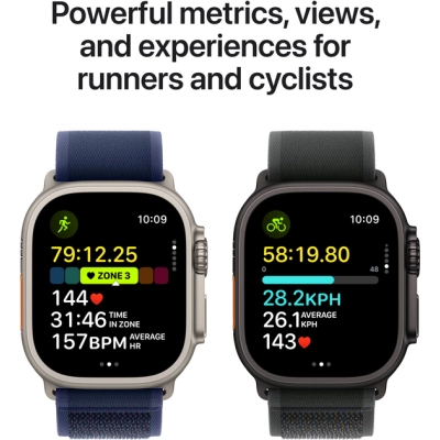 Смарт-годинник Apple Watch Ultra 2 2024 GPS + Cellular 49mm Natural Titanium Case with Blue Trail Loop - M/L (MX4L3UL/A)
