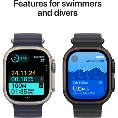 Смарт-годинник Apple Watch Ultra 2 2024 GPS + Cellular 49mm Natural Titanium Case with Blue Trail Loop - M/L (MX4L3UL/A)