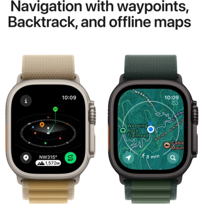 Смарт-годинник Apple Watch Ultra 2 2024 GPS + Cellular 49mm Natural Titanium Case with Blue Trail Loop - M/L (MX4L3UL/A)