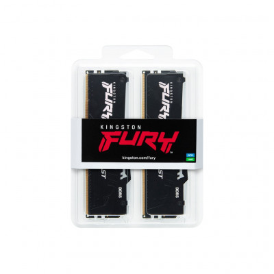 Модуль пам'яті для комп'ютера DDR5 64GB (2x32GB) 5600 MHz FURY Beast RGB Kingston Fury (ex.HyperX) (KF556C40BBAK2-64)