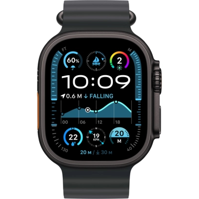 Смарт-годинник Apple Watch Ultra 2 2024 GPS + Cellular 49mm Black Titanium Case with Black Ocean Band (MX4P3UL/A)