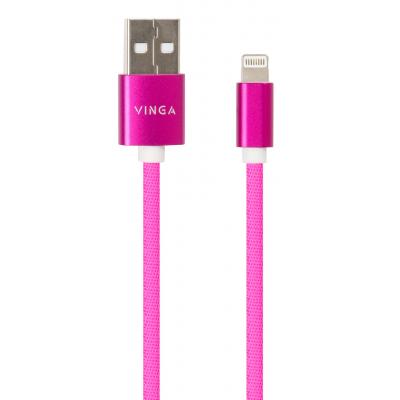 Дата кабель USB 2.0 AM to Lightning 1.0m rainbow nylon Vinga (VCPDCLCOLNB1RS)