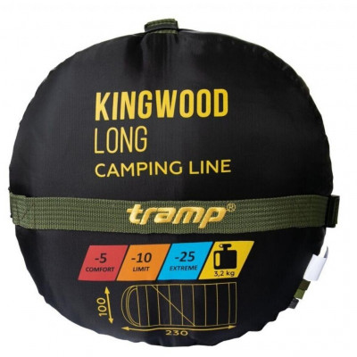 Спальний мішок Tramp Kingwood Long Olive/Grey L (UTRS-053L-L)