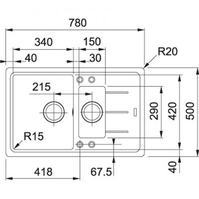 Мийка кухонна Franke BASIS BFG 651-78/114.0272.633