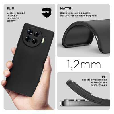 Чохол до мобільного телефона Armorstandart Matte Slim Fit Tecno Spark 20 Pro+ (KJ7) Camera cover Black (ARM75493)