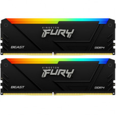 Модуль пам'яті для комп'ютера DDR4 32GB (2x16GB) 3733 MHz Beast Black RGB Kingston Fury (ex.HyperX) (KF437C19BB12AK2/32)