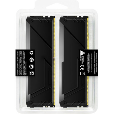 Модуль пам'яті для комп'ютера DDR4 32GB (2x16GB) 3733 MHz Beast Black RGB Kingston Fury (ex.HyperX) (KF437C19BB12AK2/32)