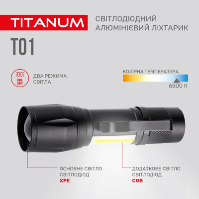 Ліхтар TITANUM 120Lm 6500K (TLF-T01)