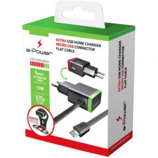 Зарядний пристрій E-power 2 * USB 2.1A + смарт кабель (EP722HAS)