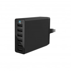 Зарядний пристрій Anker PowerPort 6 - 60W 6-port USB Power IQ V3 (Black) (A2123L12)
