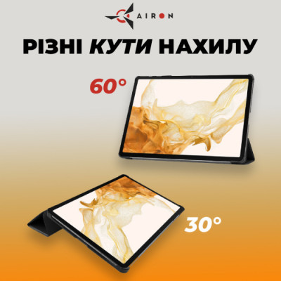 Чохол до планшета AirOn Premium Samsung Galaxy Tab S9 Plus/S9 FE Plus 12.4'' 2023 + Film black (4822352781109)