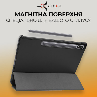 Чохол до планшета AirOn Premium Samsung Galaxy Tab S9 Plus/S9 FE Plus 12.4'' 2023 + Film black (4822352781109)