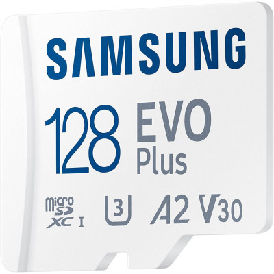 Карта пам'яті Samsung microSDXC 128GB C10 UHS-I R130MB/s Evo Plus + SD (MB-MC128KA/EU)