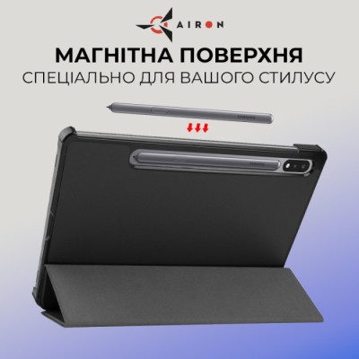 Чохол до планшета AirOn Premium Samsung Galaxy Tab S9/S9 FE 10.9'' 2023 + Film black (4822352781110)