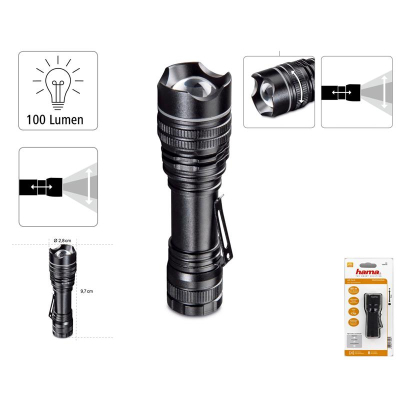 Ліхтар Hama PRO 1 LED L100 Black (00136670)