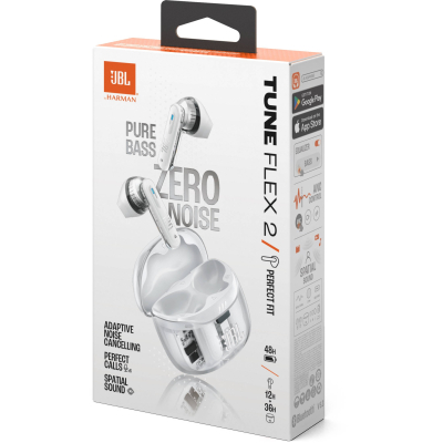 Навушники JBL Tune Flex 2 Ghost White (JBLTFLEX2GWHT)