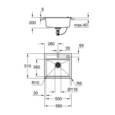 Мийка кухонна Grohe K700 (31651AP0)