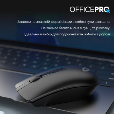 Мишка OfficePro M175B Silent Click Wireless Black (M175B)