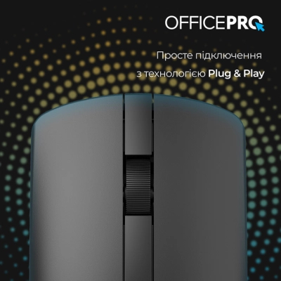 Мишка OfficePro M175B Silent Click Wireless Black (M175B)