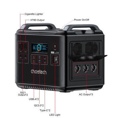 Зарядна станція Choetech BS006 2000W (BS006)