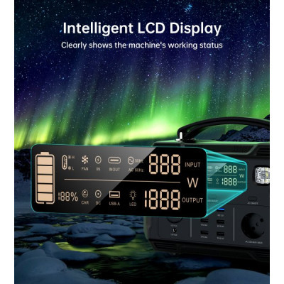 Зарядна станція Choetech BS004-EU-BK, 500W (BS004-EU-BK)