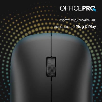 Мишка OfficePro M225B Silent Click Wireless Black (M225B)
