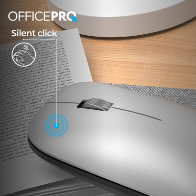 Мишка OfficePro M225S Silent Click Wireless Silver (M225S)