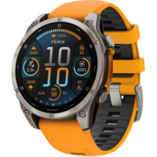 Смарт-годинник Garmin fenix 8 47mm, AMOLED, Saph, Ti/Bare/Grpht, SparkOrg/GrphtBd, (010-02904-11)