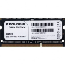 Модуль пам'яті для ноутбука SoDIMM DDR3 8GB 1600 MHz Prologix (PRO8GB1600D3S)