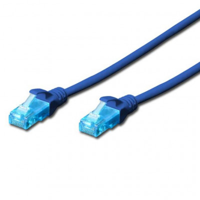 Патч-корд Digitus 1м, cat.5e, UTP, AWG 26/7, blue (DK-1511-010/B)