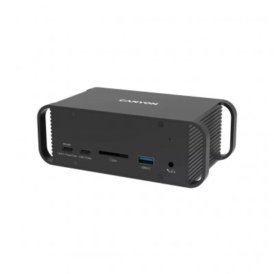 Порт-реплікатор Canyon Docking Station with 14 ports, with Type C female*4, USB3.0*2, USB2.0*2 (CNS-HDS95ST)