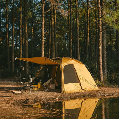 Намет Naturehike двокімнатний CNH22ZP028 гірчичний (6976507669795)