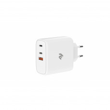 Зарядний пристрій 2E USB-C Wall Charger GaN 65W, white (2E-WC3USB65W-W)