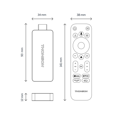 Медіаплеєр THOMSON Streaming Stick 140 4K UHD (223490)