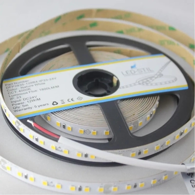 Світлодіодна стрічка LED-STIL 4000K 12 Вт/м 2835 128 діодів IP33 24 Вольта 1800 lm нейтральне світло (DFP2835-128B4-IP33-24V)