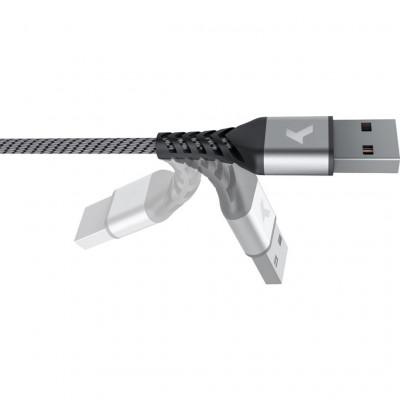Дата кабель USB 2.0 AM to Micro 5P 1.0m Flex Gray Pixus (4897058531145)