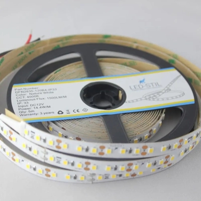 Світлодіодна стрічка LED-STIL 4000K 14,4 Вт/м 2835 120 діодів IP33 12 Вольт 1500 lm нейтральне світло (DFN2835-120B4-IP33)