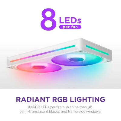 Кулер до корпусу NZXT F240 RGB Core Fan (Single Frame) - White (RF-U24HF-W1)